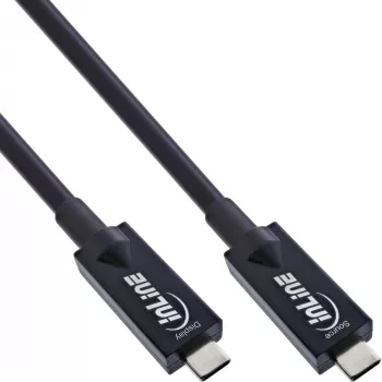 InLine cable AOC USB 3.2 Gen.2, USB-C macho/macho, negro, 3m