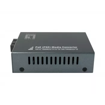 LevelOne conversor de medios RJ45 a SC Gigabit, PoE PSE, fibra multimodo, 0,5 km