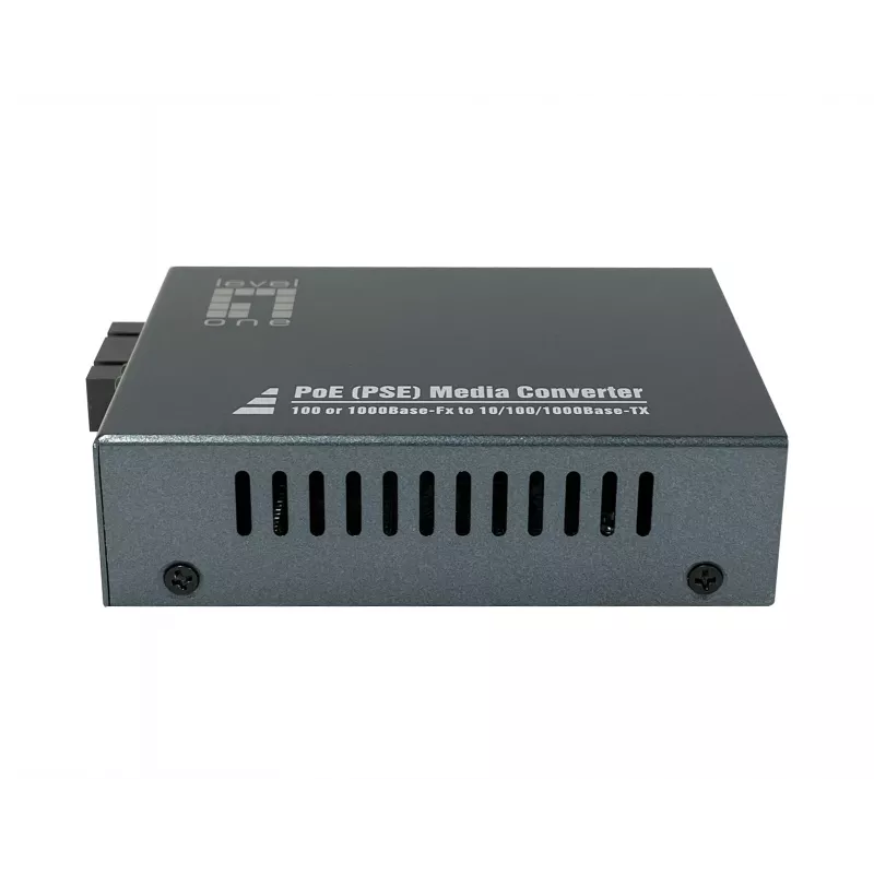 LevelOne conversor de medios RJ45 a SC Gigabit, PoE PSE, fibra multimodo, 0,5 km