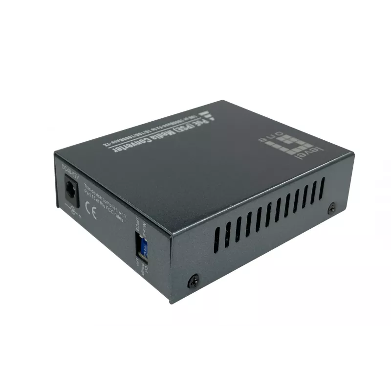 LevelOne conversor de medios RJ45 a SC Gigabit, PoE PSE, fibra multimodo, 0,5 km