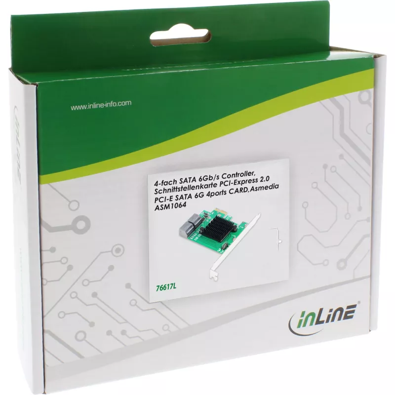 InLine controlador SATA 6Gb/s con 4x SATA, PCIe 2.0