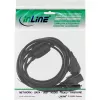 InLine cable de alimentación en Y 1x CEE 7/7 / 3x conector IEC C13 de 3 polos, negro, 3m