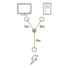 InLine cable de alimentación en Y tipo F 1x IEC-C14 a 2x IEC-C13 5m