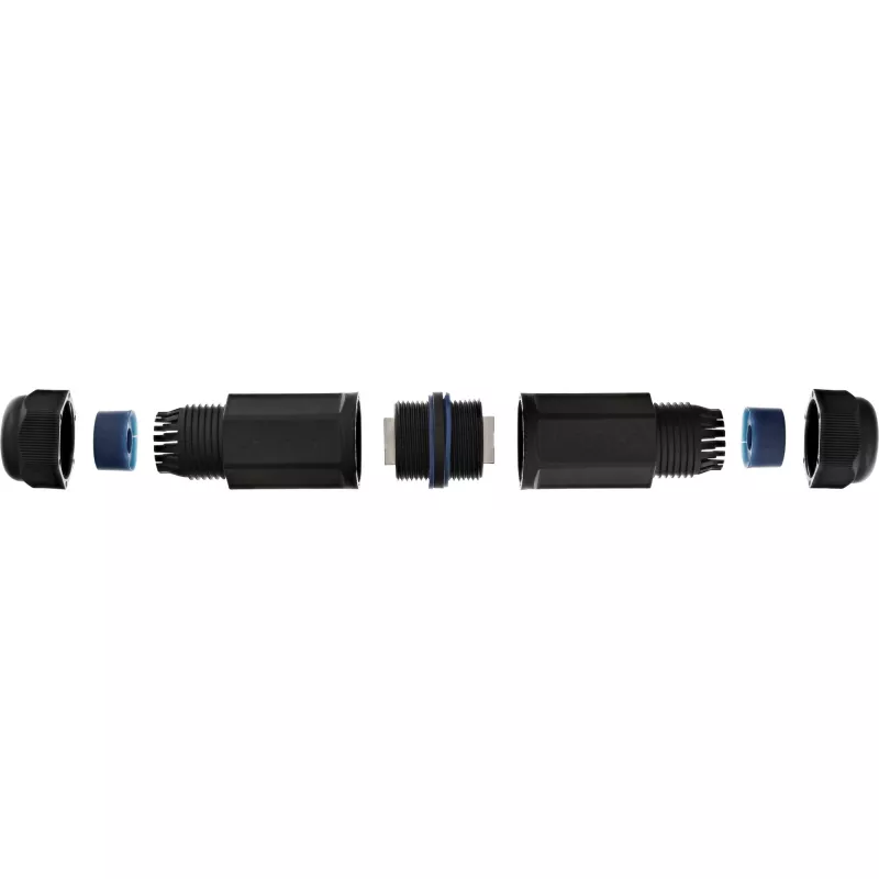 InLine acoplador Cat.6, impermeable IP67, 2x RJ45 H/H, 1:1