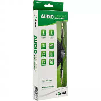 InLine cable de audio fino 3,5 mm macho/macho, estéreo, 2 m