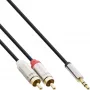 Cable de audio 3,5 mm conector macho / 2x conector RCA macho 1 m InLine 99241