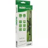 Cable de audio InLine fino 3,5 mm conector macho / conector hembra estéreo 1 m