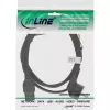 Cable de alimentación InLine, CEE7/7 acodado a C15 recto, 3 x 1 mm², negro, 5 m