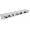 Panel de parcheo Intellinet, Cat6a, FTP, 24 puertos, 1U, apantallado, regletas LSA de entrada superior a 90°, gris