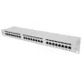 Panel de parcheo Intellinet, Cat6a, FTP, 24 puertos, 1U, apantallado, regletas LSA de entrada superior a 90°, gris
