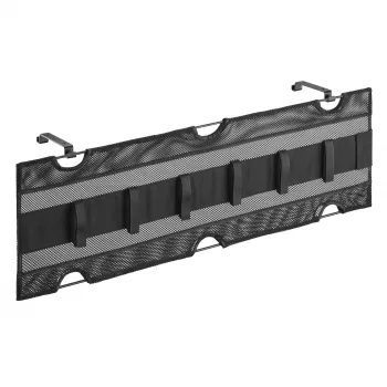 Red de almacenamiento InLine para montaje bajo la mesa con cierres de velcro, negro, ancho máximo de dispositivo 30 cm, 310×910×15 mm