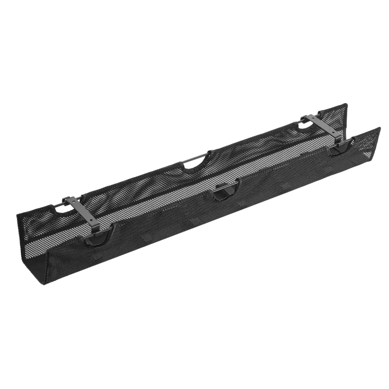 Red de almacenamiento InLine para montaje bajo la mesa con cierres de velcro, negro, ancho máximo de dispositivo 30 cm, 310×910×15 mm