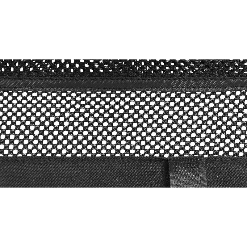 Red de almacenamiento InLine para montaje bajo la mesa con cierres de velcro, negro, ancho máximo de dispositivo 30 cm, 310×910×15 mm