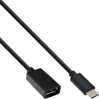 Cable adaptador InLine USB 3.2 Gen.1x2, USB-C macho / A hembra, negro, 0,15 m