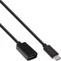 Cable adaptador InLine USB 3.2 Gen.1x2, USB-C macho / A hembra, negro, 0,15 m