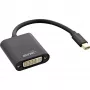 Adaptador InLine Mini DisplayPort macho / DVI-D 24+1 hembra aluminio negro, 0,15 m