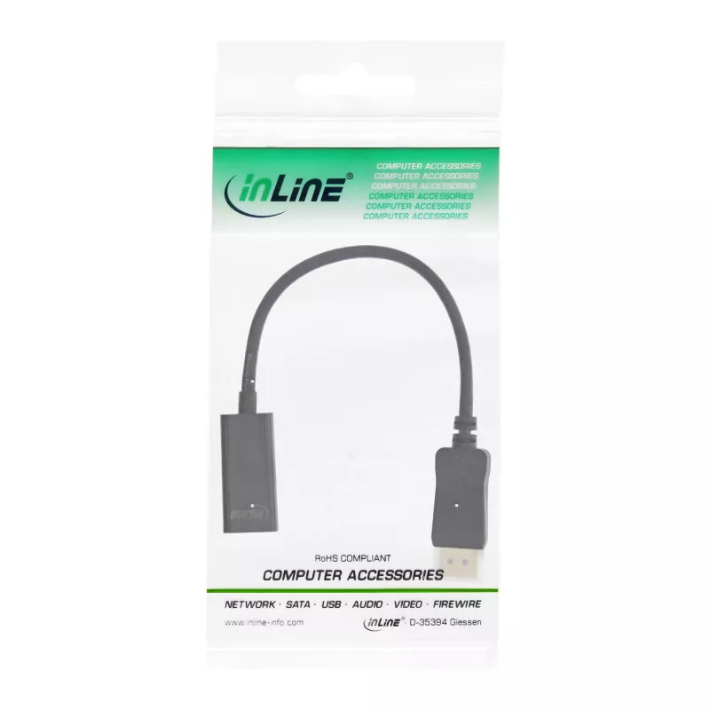 Adaptador DisplayPort a HDMI con audio InLine 17198E