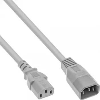 Alargador de cable de alimentación C13/C14 InLine 16632G gris 1,8 m