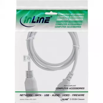 Alargador de cable de alimentación C13/C14 InLine 16632G gris 1,8 m