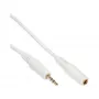 Cable de audio InLine jack de 3,5 mm conector macho/hembra, estéreo, blanco/dorado 5 m