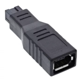 Adaptador FireWire 400 / 800 1394b InLine de 6 a 9 pines conector hembra / conector macho