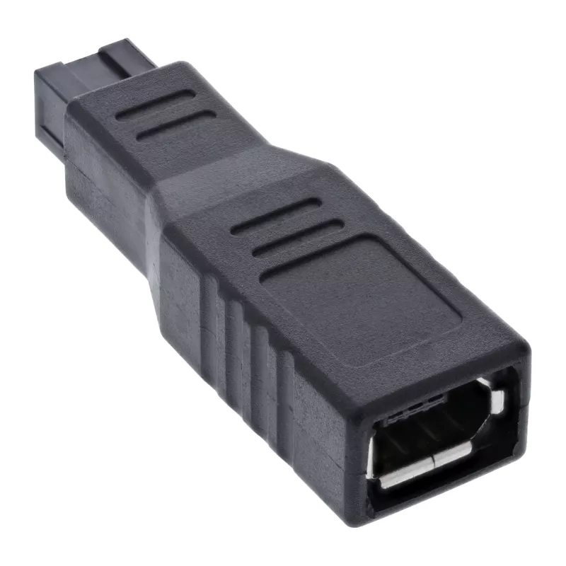 Adaptador FireWire 400 / 800 1394b InLine de 6 a 9 pines conector hembra / conector macho