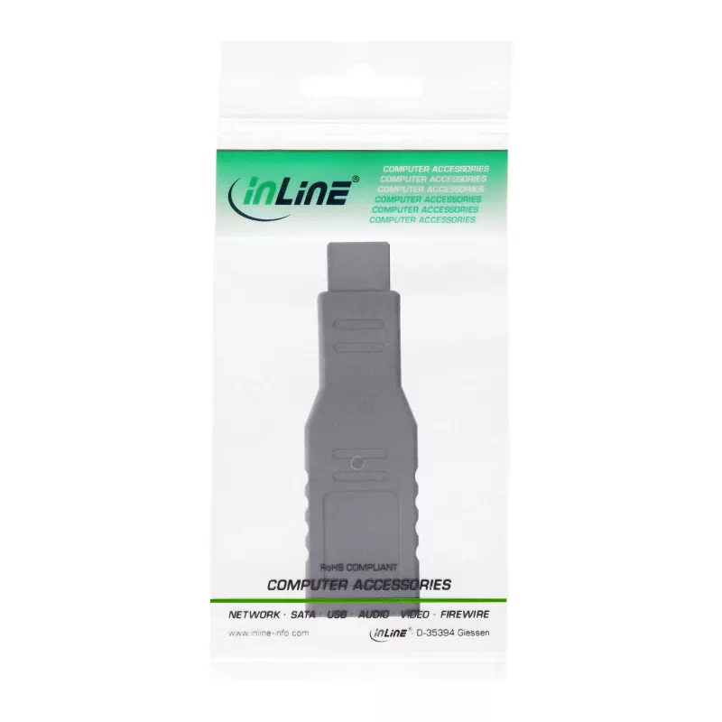 Adaptador FireWire 400 / 800 1394b InLine de 6 a 9 pines conector hembra / conector macho