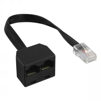 Splitter ISDN InLine 1 -> 2, 1x RJ45 M / 2x RJ45 F, (8P8C), sin resistencias