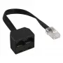 Splitter ISDN InLine 1 -> 2, 1x RJ45 M / 2x RJ45 F, (8P8C), sin resistencias