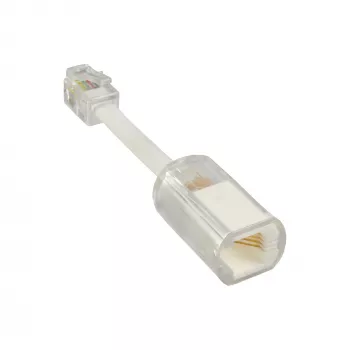 Antienredos Twist-Stop InLine para auricular de teléfono transparente + cable