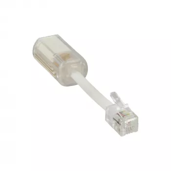 Antienredos Twist-Stop InLine para auricular de teléfono transparente + cable