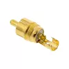 Conector RCA InLine para soldar anillo blanco metal negro para cable de 6 mm