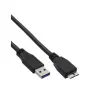 Cable USB 3.2 Gen.1 InLine conector Type-A macho / conector Micro-B macho, negro, 2m