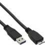 Cable USB 3.2 Gen.1 InLine conector Type-A macho / conector Micro-B macho, negro, 0,5 m