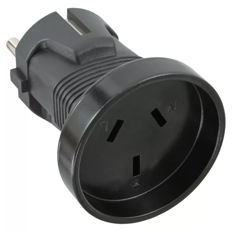 Adaptador de viaje InLine tipo F a I alemán a australiano + neozelandés
