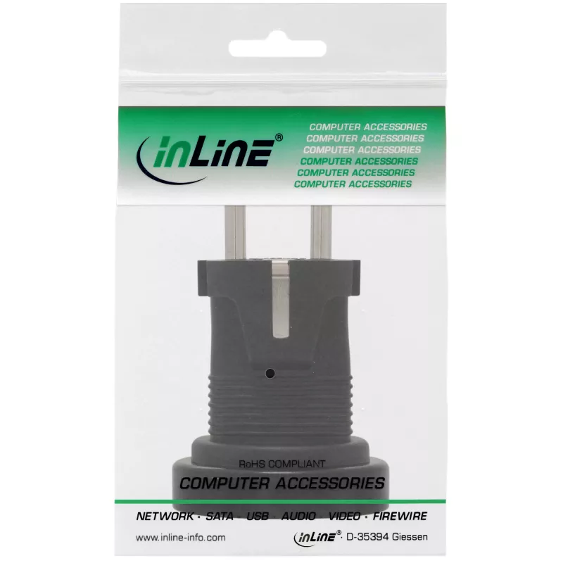 Adaptador de viaje InLine tipo F a I alemán a australiano + neozelandés