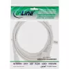 Cable de alimentación InLine, CEE 7/7 acodado / conector macho IEC C13 de 3 polos, blanco, 5 m