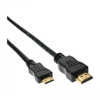 Cable InLine HDMI Mini, High Speed HDMI, AM/CM, chapado en oro, 2 m