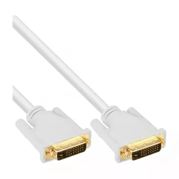Cable InLine DVI-D 24+1 macho/macho DVI Dual Link blanco/oro 2 m