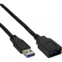 InLine USB 3.2 Gen.1 Cable alargador, USB-A macho / hembra, negro, 1,5 m (35615)