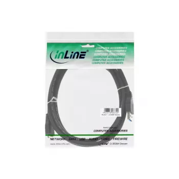 InLine USB 3.2 Gen.1 Cable, de USB-A a Micro-USB B, 5 m, negro (35450)
