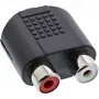 Adaptador de audio conector hembra de 3,5 mm, hembra estéreo / 2x RCA, hembra InLine 99346