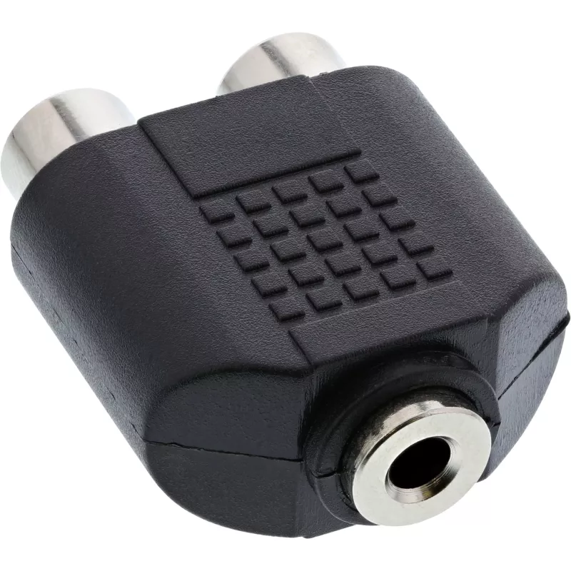 Adaptador de audio conector hembra de 3,5 mm, hembra estéreo / 2x RCA, hembra InLine 99346