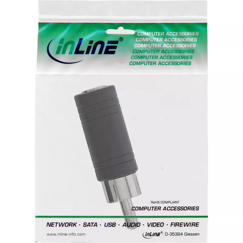 Adaptador de audio InLine RCA macho / conector hembra mono de 3,5 mm 99325