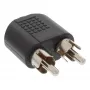 Adaptador de audio conector hembra jack de 3,5 mm estéreo / 2x RCA macho InLine 99343
