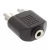 Adaptador de audio conector hembra jack de 3,5 mm estéreo / 2x RCA macho InLine 99343
