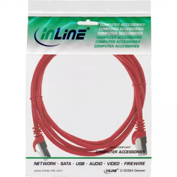 Cable de red InLine F/UTP Cat.5e rojo 1 m