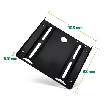 Marco de montaje InLine para HDD/SSD, de 2,5 pulgadas a 3,5 pulgadas, con tornillos, negro