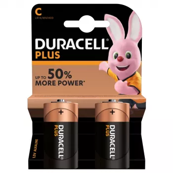 Pila de un solo uso Duracell Plus C alcalina