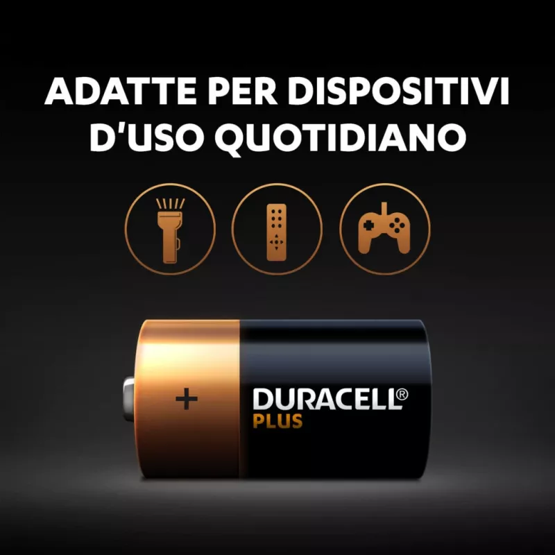 Pila de un solo uso Duracell Plus C alcalina